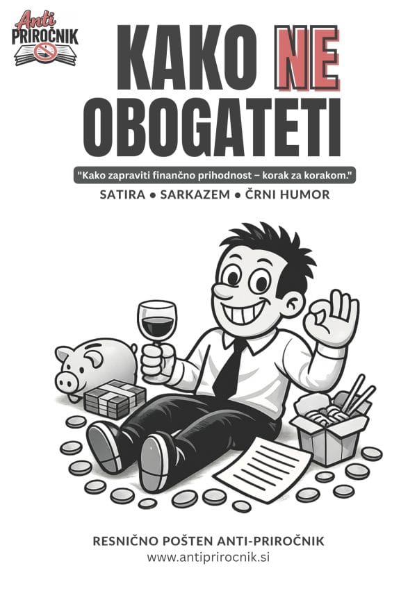 Naslovnica Anti-Priročnika — Kako NE obogateti